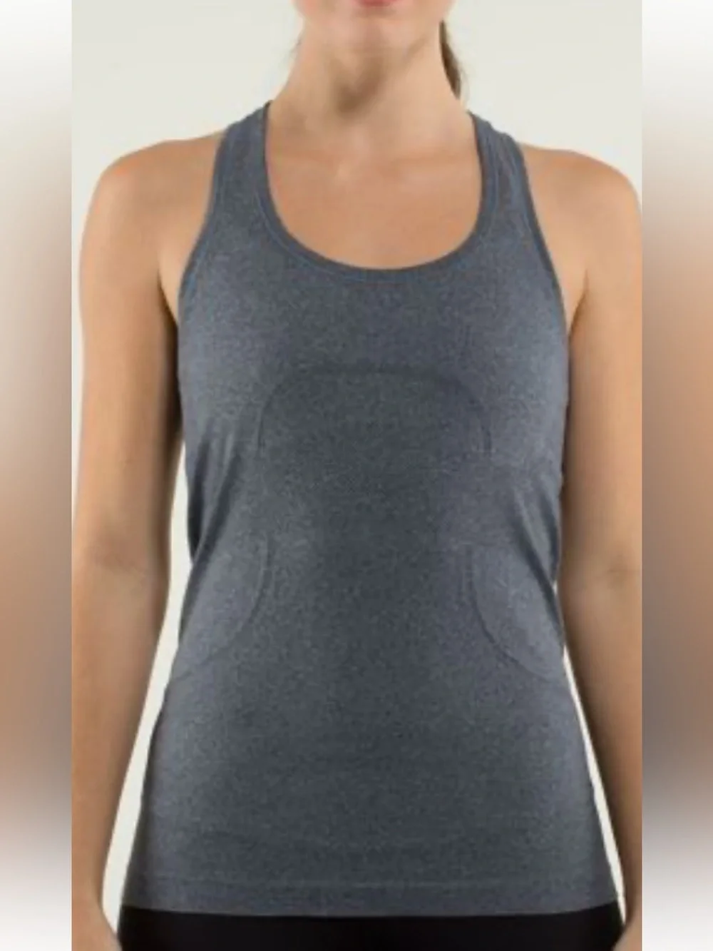 lululemon athletica Heather Charcoal Racerback Tank